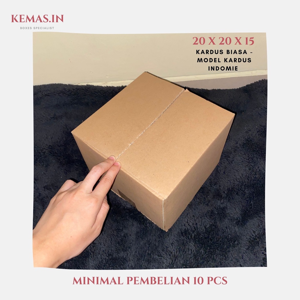 Kardus Packing 20x20x15 - Karton Box Dus Kotak Packaging Madu Vitamin Polos Murah Baru