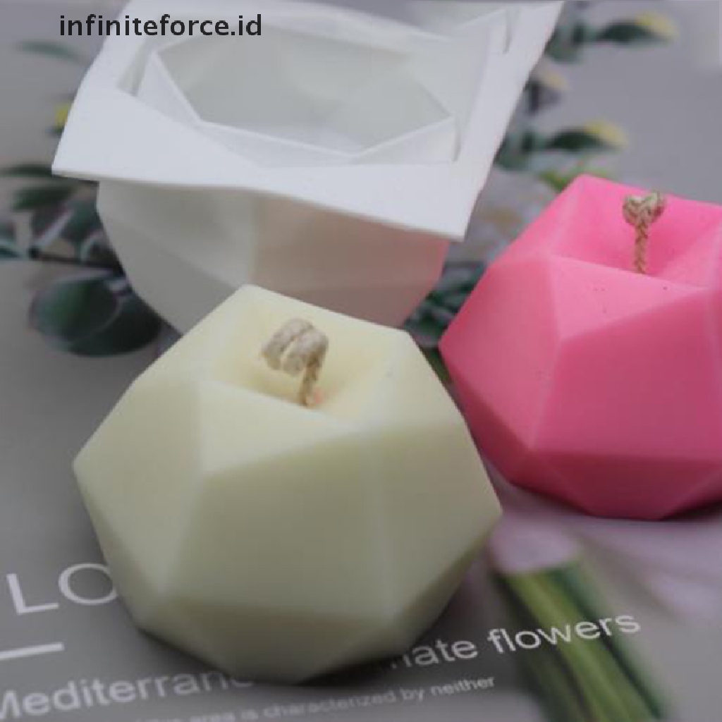 (Infiniteforce.Id) Cetakan Lilin Handmade Diy Bentuk Berlian Bahan Silikon