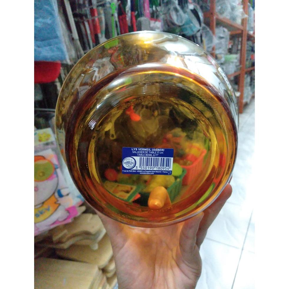 Duralex Glass Amber Mangkok Kristal 17 cm per pcs