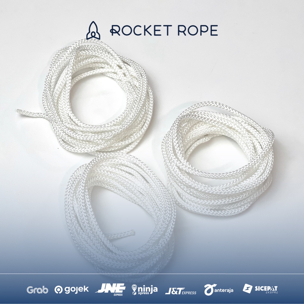 [ROCKET ROPE] CORD ONLY 3m 3 meter Beaded Jump Rope Short Handle Beads Jumprope Skipping Rope Lompat