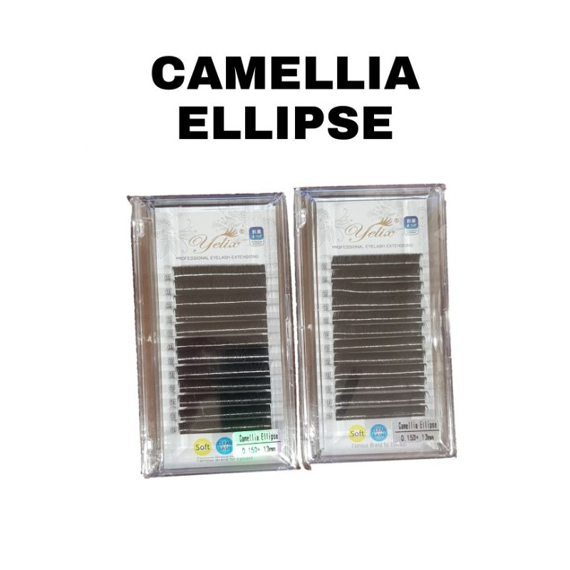 Yelix Camellia ELLIPSE SINGLE D0.15 Tanam Bulu Mat Super Lembut Super Lentik hampir selembut BLACK