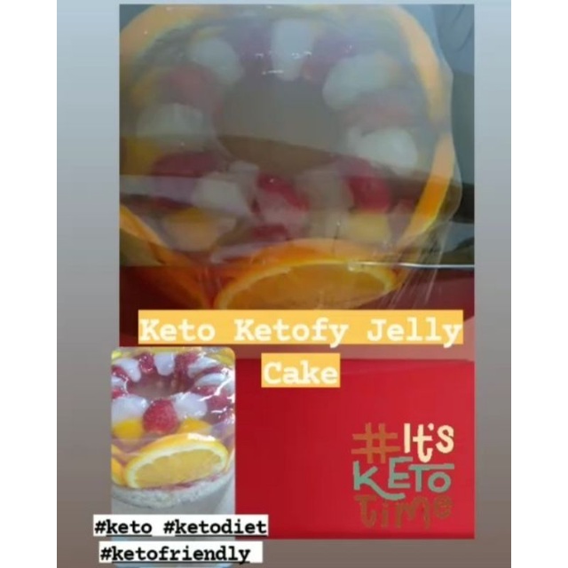 

Pudding Buah Keto Ketofy Cake DEBM (Fruit Jelly Ketofy Cake)