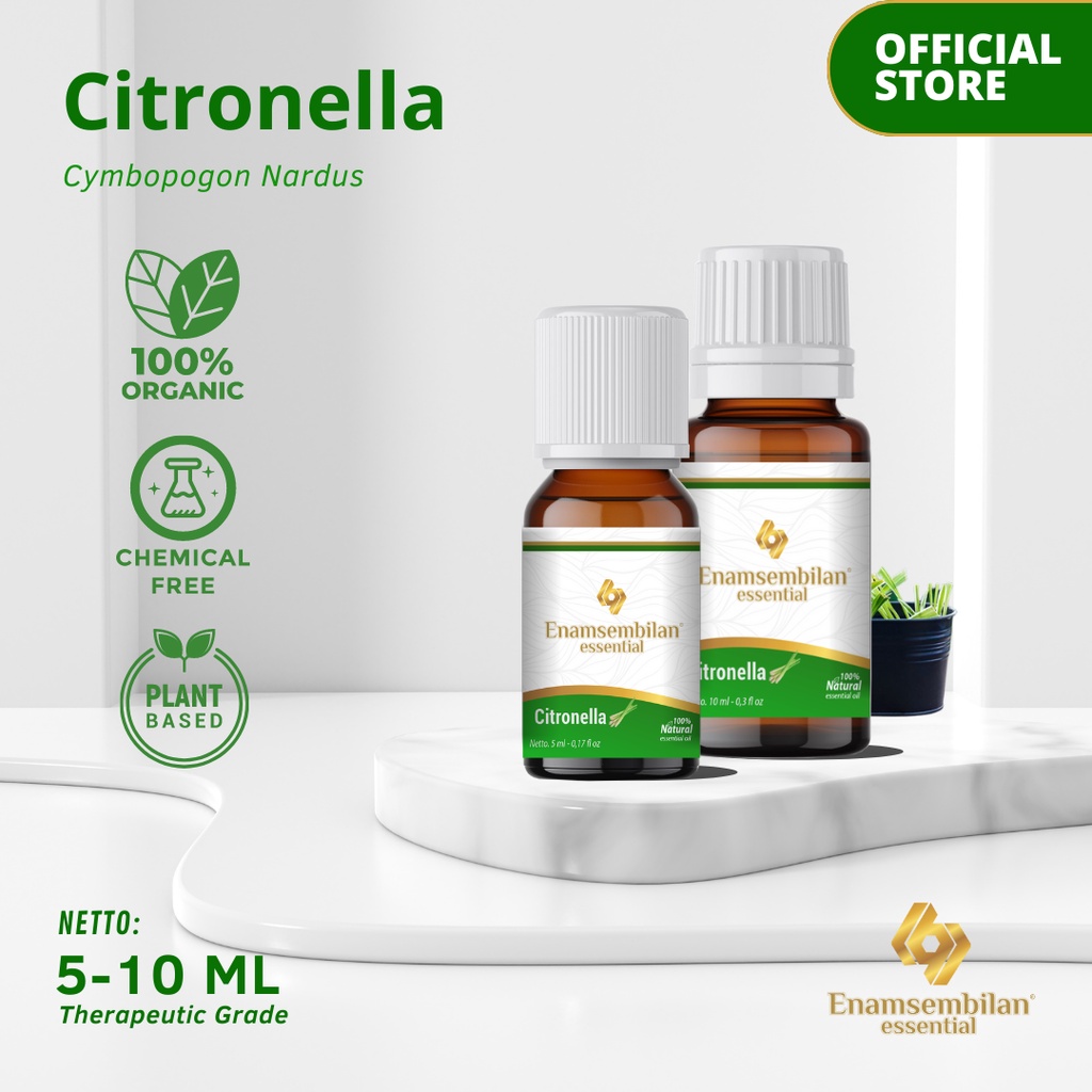 Enamsembilan Citronella Essential oil - Minyak sereh wangi 5 ML-10 ML
