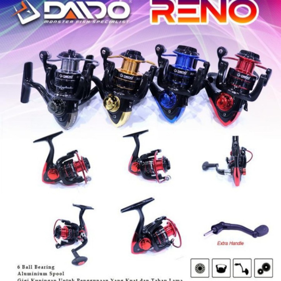 New REEL PANCING DAIDO RENO 4000/6000 FREE 1 HENDEL