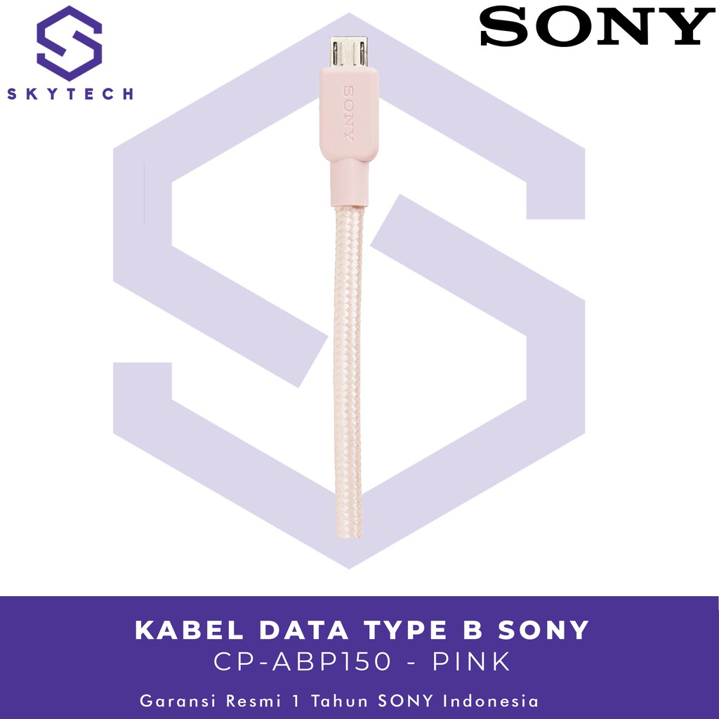 KABEL DATA MICRO USB SONY CP ABP150 PINK ORIGINAL GARANSI RESMI