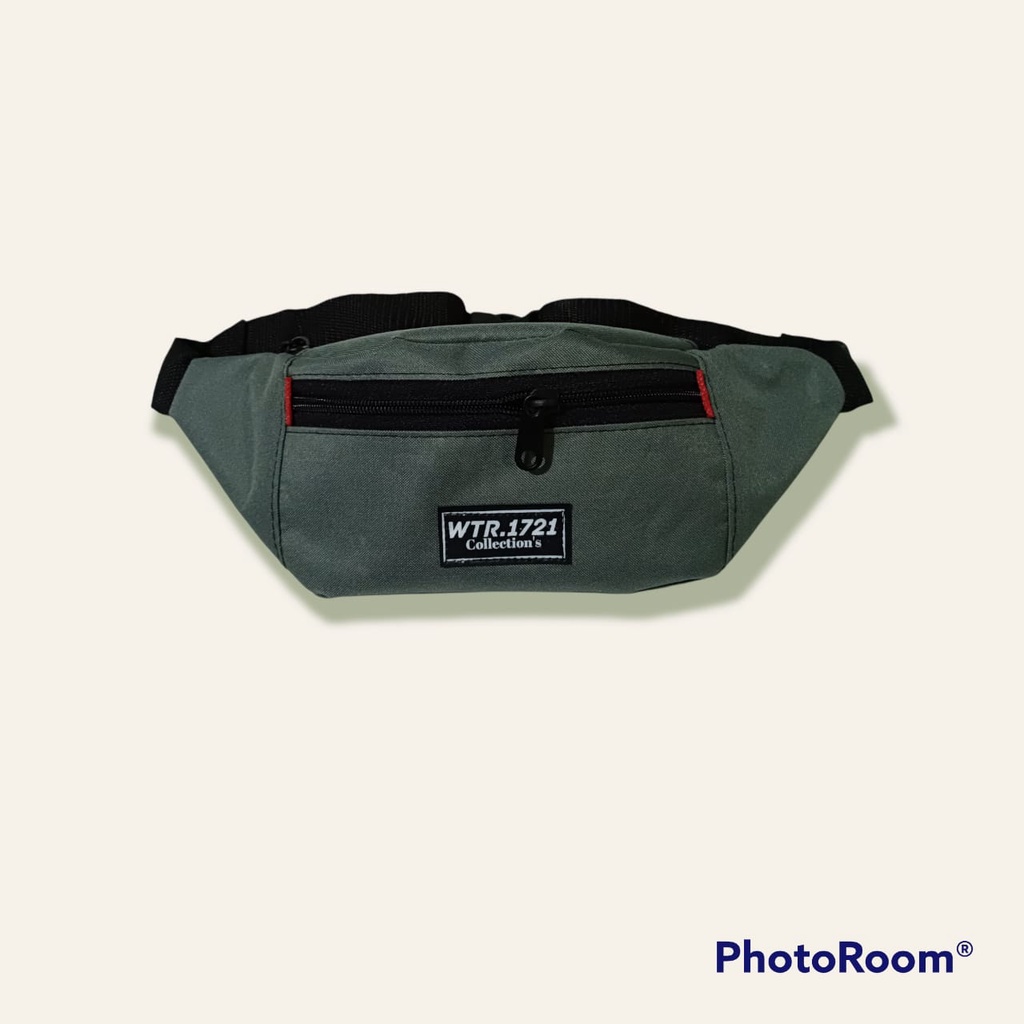 Tas Selempang Army Pria - Tas Pinggang Pria Army - Tas Slempang Pria Tentara - Waistbag Pria Hitamsl