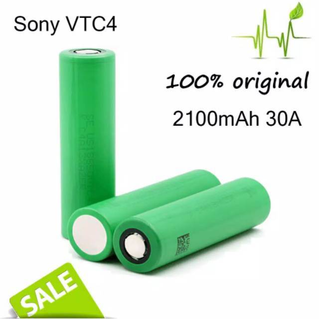 SONY VTC4 18650 2100mAh 30A Battery VTC 4 18650 AUTHENTIC BERGARANSI  cocok untuk mechanical device