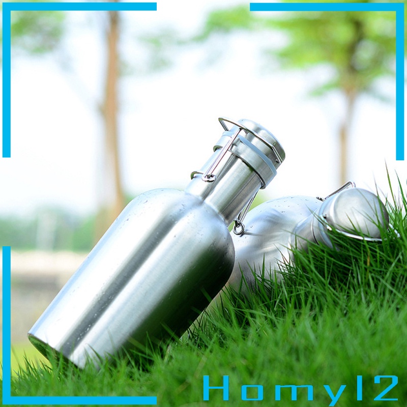 (Homyl2) Botol Minuman Bir 1000ml Bahan Stainless Steel