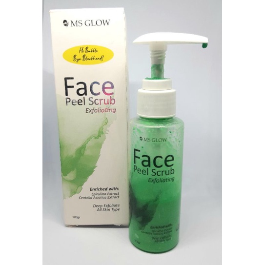 PL Face Pell Scrub MS GLOW. Preloved skincare. MS Glow Bekas. Scrub Wajah. Peeling Wajah. Peel Wajah