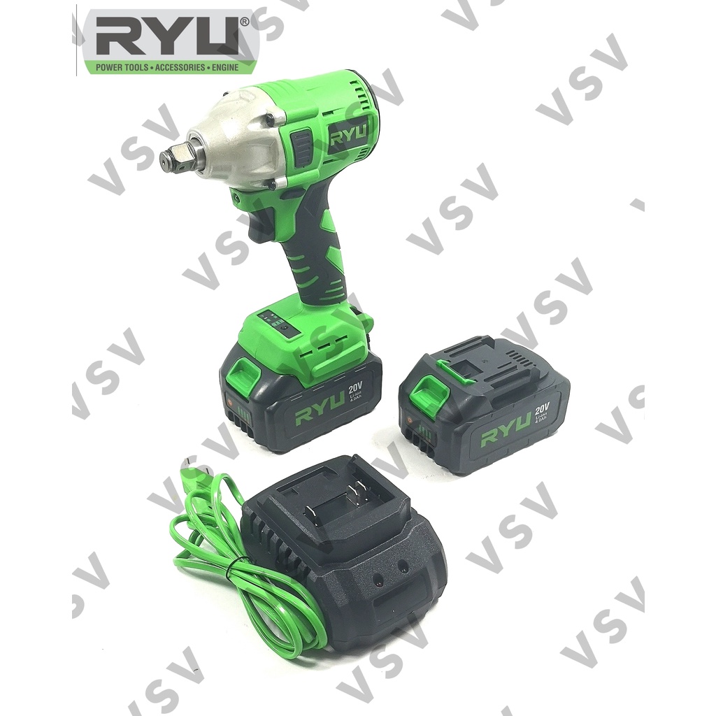 RYU RCW20V Cordless Impact Wrench 20V Bukaan Baut Batre