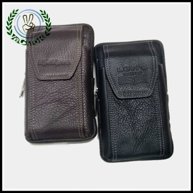 Dompet Tempat Sarung HP Kulit Sapi Asli - Kickers Levis IE611