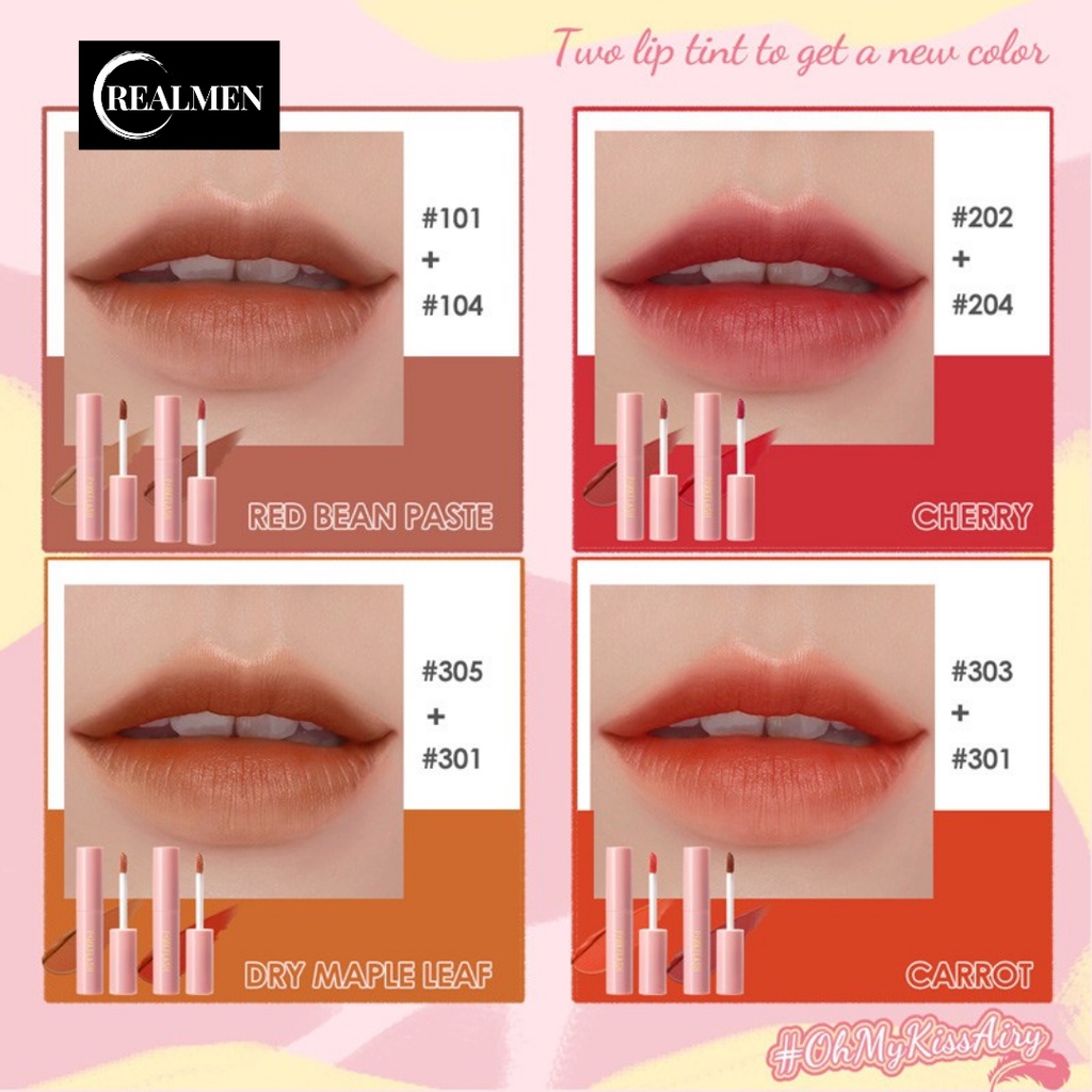 (RM) READY PINKFLASH LIQUID LIPSTIK WATERPROOF - LIP TINT AIRY KISS DOUBLE USE