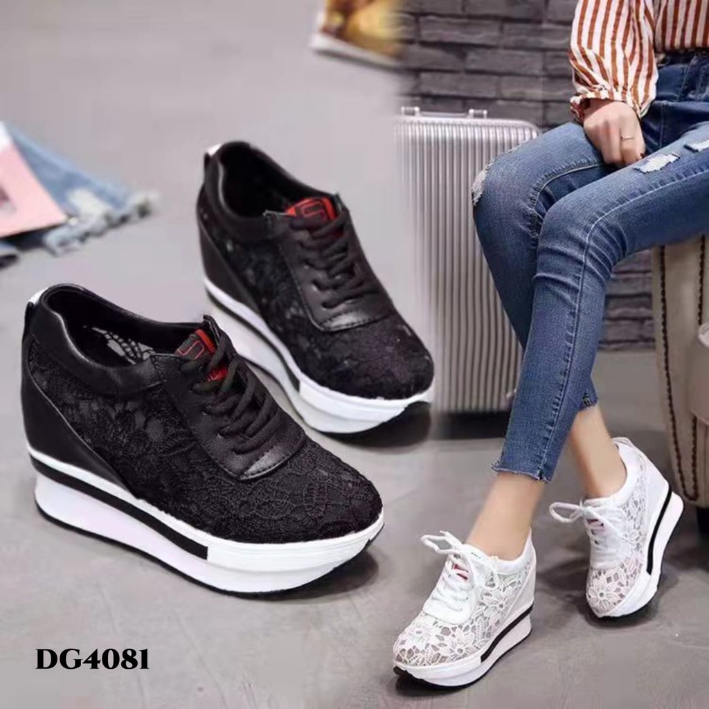 RESTOCK WYN SEPATU SNEAKERS WANITA HIGH WEDGES FASHION KOREA DG4081