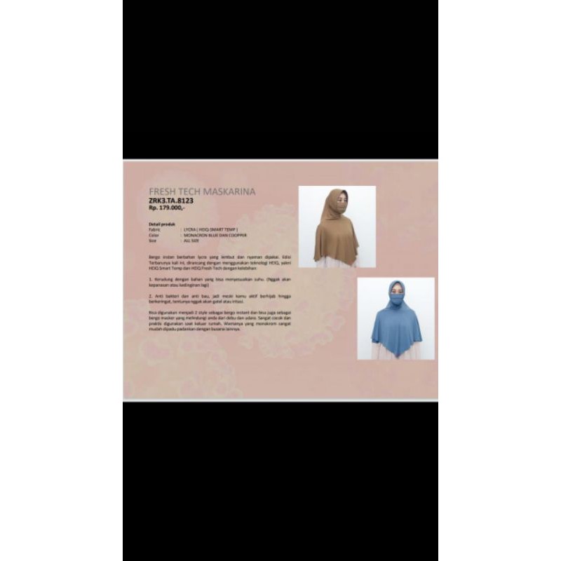 Fresh Tech Maskarina Bergo