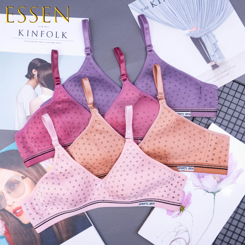 BEE - Bra Bh Sport Pakaian Dalam Wanita Cewe Perempuan Bahan Import Febby-ESSEN BINTIK