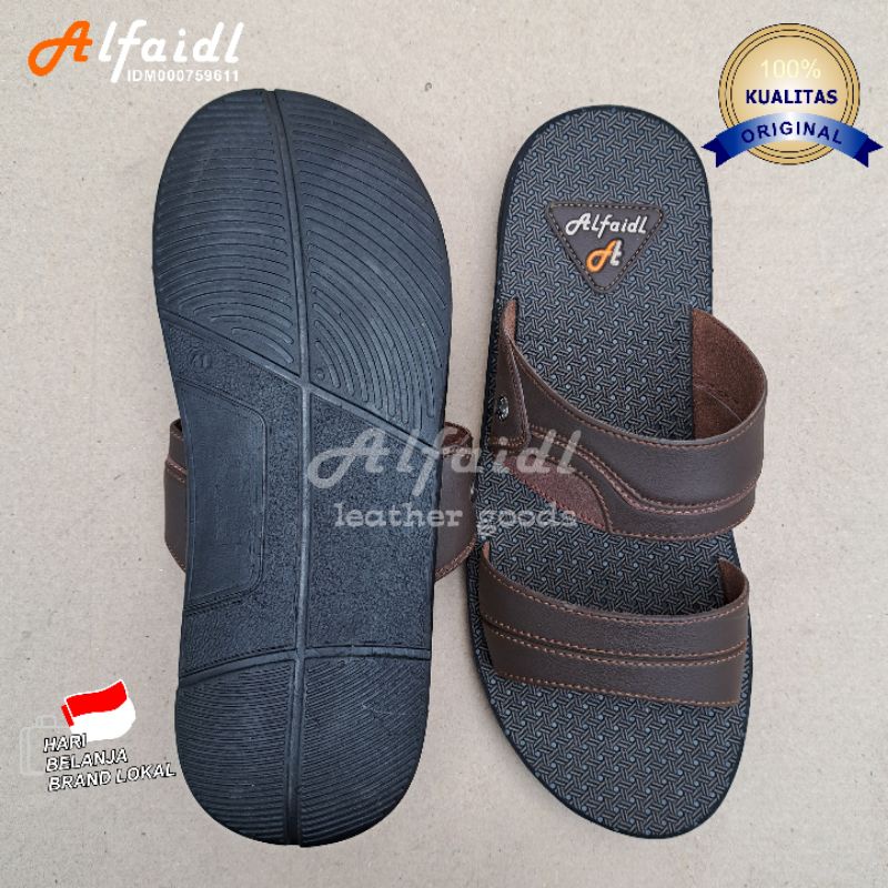 Sandal Distro | Sandal Pria Casual | Sendal Bandua Cowok | Sandal Slide Original Alfaidl