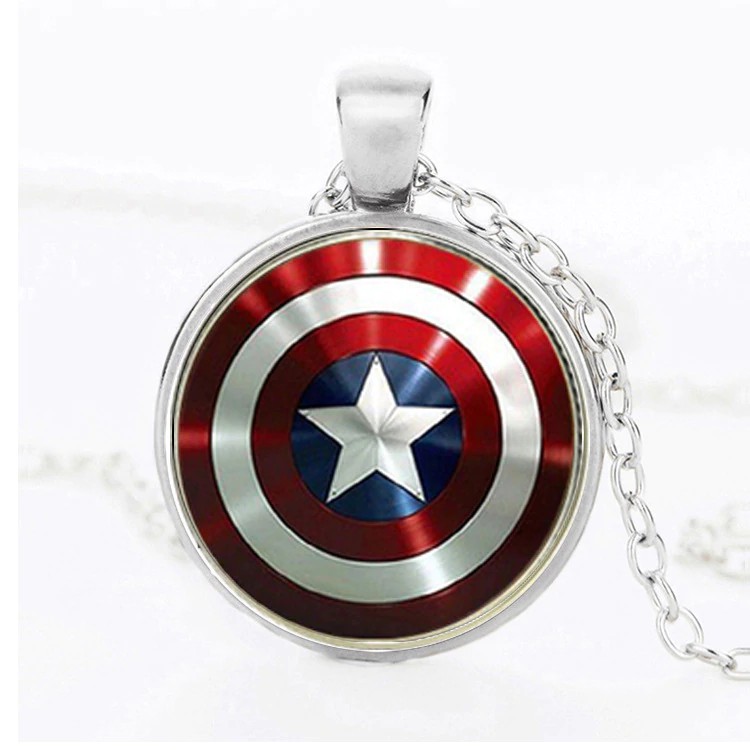 KALUNG LIONTIN MARVEL AVENGERS PERISAI CAPTAIN AMERICA REAKTOR IRON MAN SHIELD SPIDERMAN