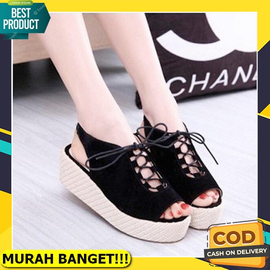 Wedges Wanita Terbaru 2022 Cewek Wages Wadges Import Wajes Wegdes Sandal Kekinian Weges Murah Cafana