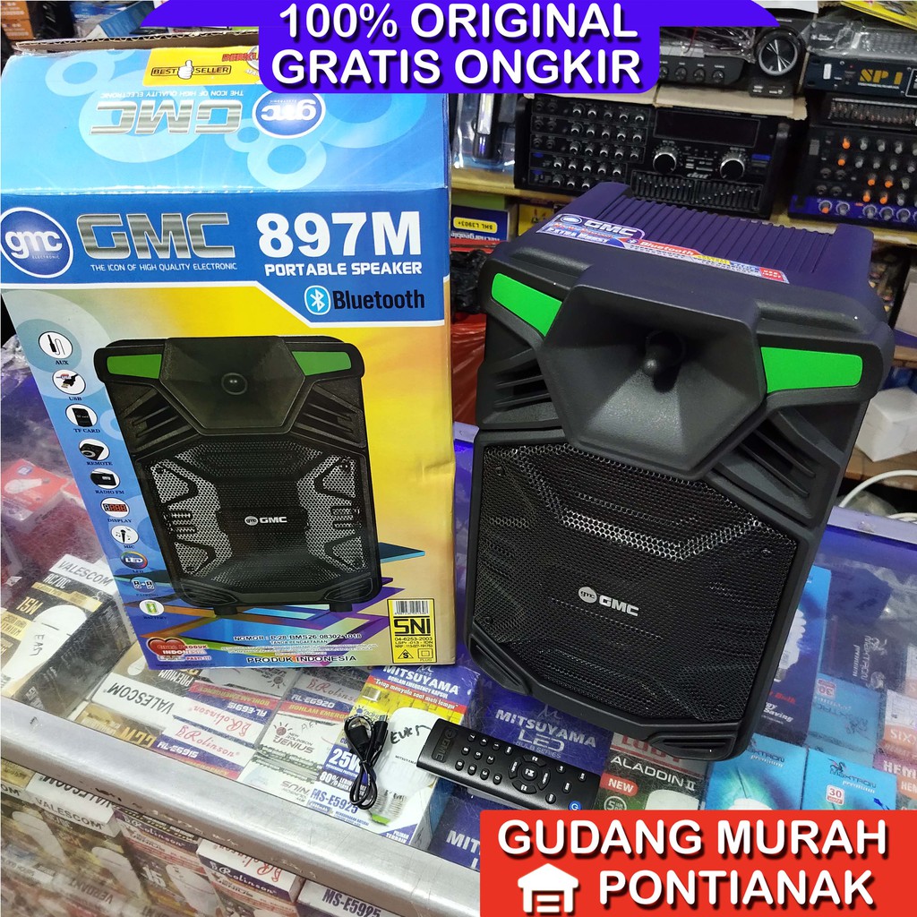 Speaker GMC 897M aktif portable 6.5 inch 6,5&quot; Bluethoot Meeting pengeras suara