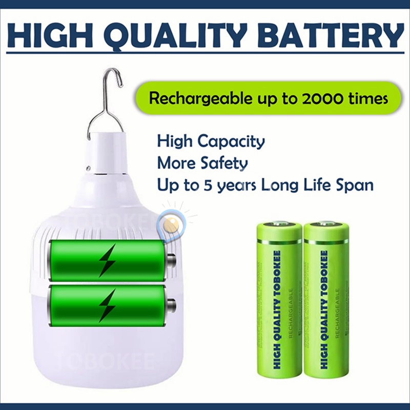 [COD] Lampu Emergency Bulb LED 100W 300W 400W 500W / Lampu Indoor Outdoor 100W / Rechargeable Lampu 500W / Lampu 300W Bulb / Lampu Darurat 100 WATT lampu emergency led