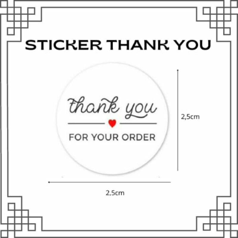 

LABEL STIKER THANK YOU WHITE HAMPERS KUE