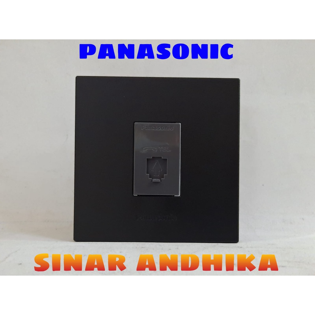 MODUL / JACK TELEPON + FRAME HITAM STYLE E PANASONIC WESJ 78019B+WEJ 2164H