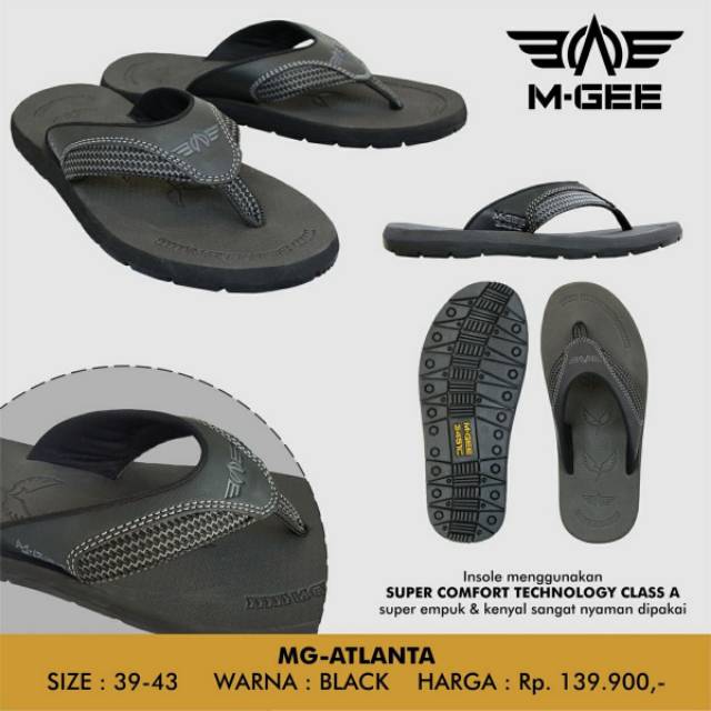 Sandal MGee M-Gee MG Atlanta Casual Pria Original Kualitas Premium