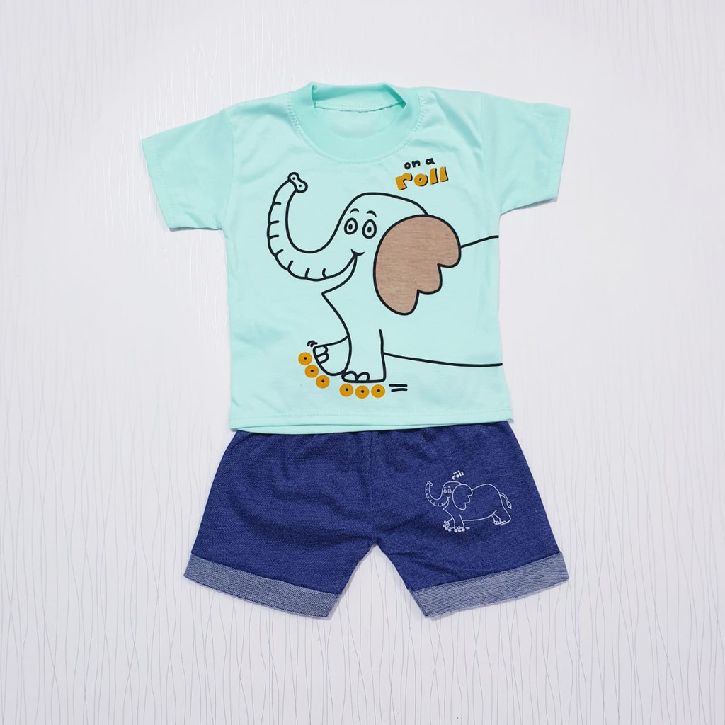 setelan oblong anak laki-laki usia 0-12 bulan / pakaian bayi cowo baju baby gracia