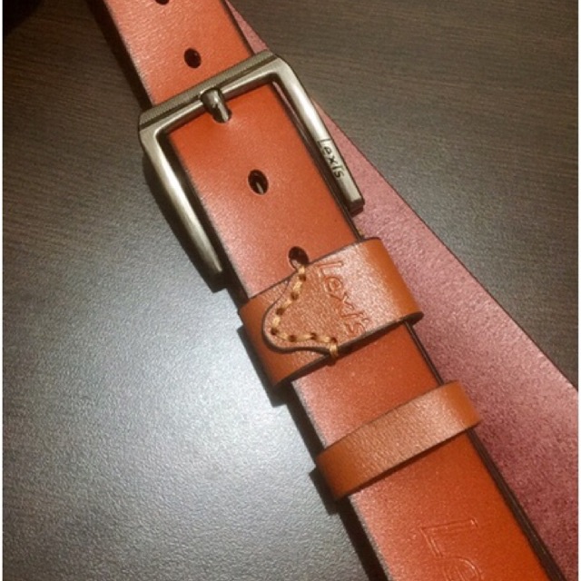 [AHLMN] Ikat pinggang pria desain elegan dengan harga terjangkau model lubang bahan kulit PU #gesper