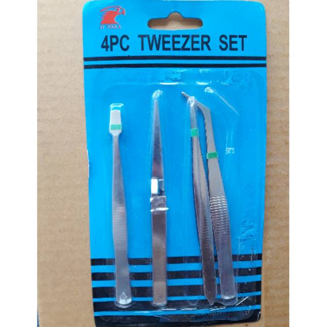 JY TOOLS TWEEZER PINSET 4 PCS