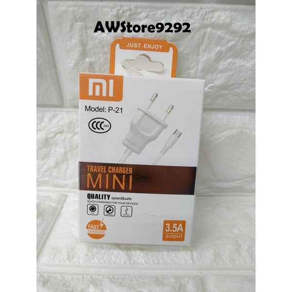 Travel Charger Kabel data USB Xiaomi P-21 P21