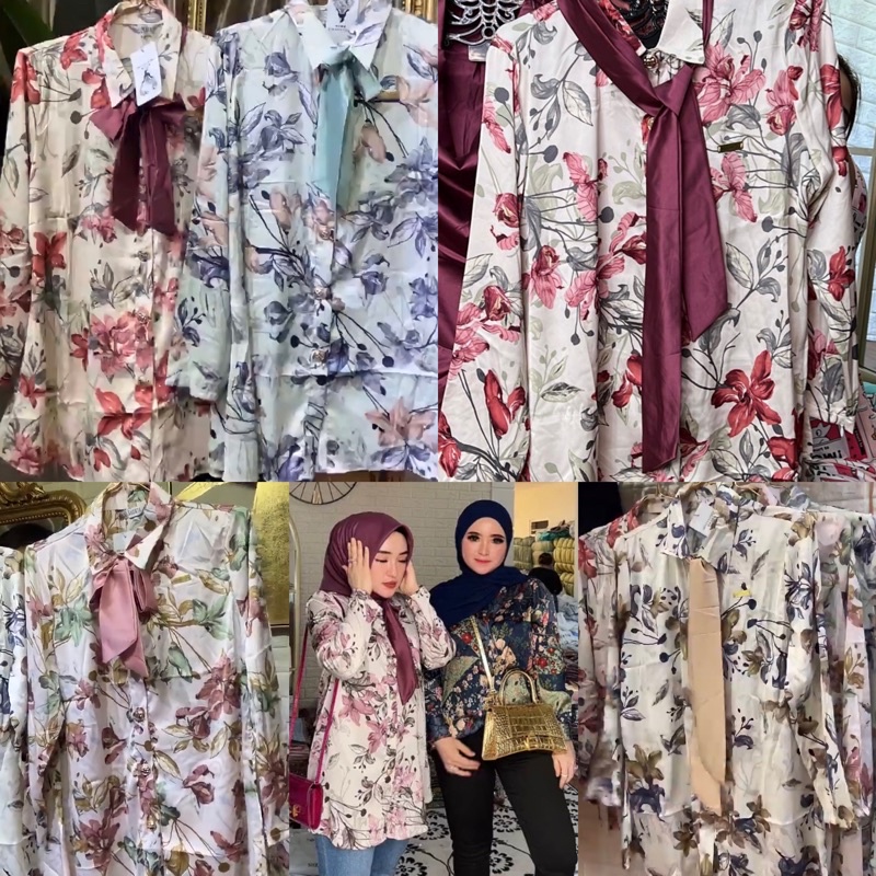 Tunik Kemeja Bunga Shellasaukia