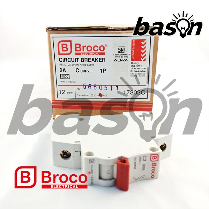 BROCO MCB 2A - 1P 17302C