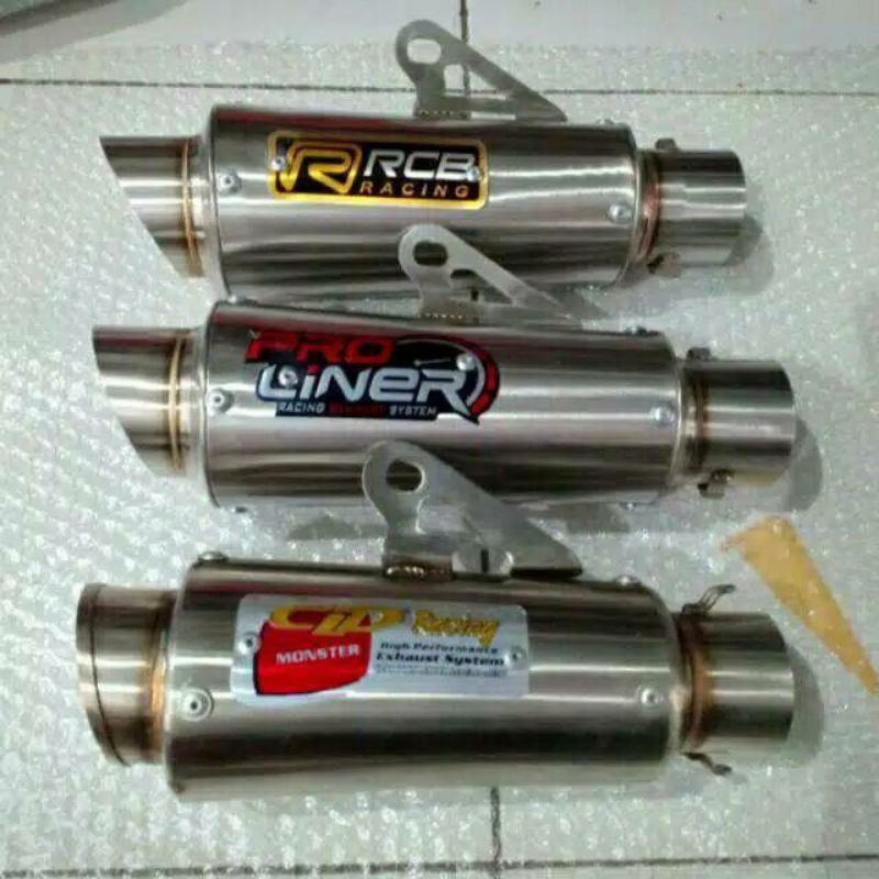HARGA GROSIR SILENCER KNALPOT RACING PROLINER RCB CLD MONSTER DIAMETER 50 MM  beat mio vario blade R