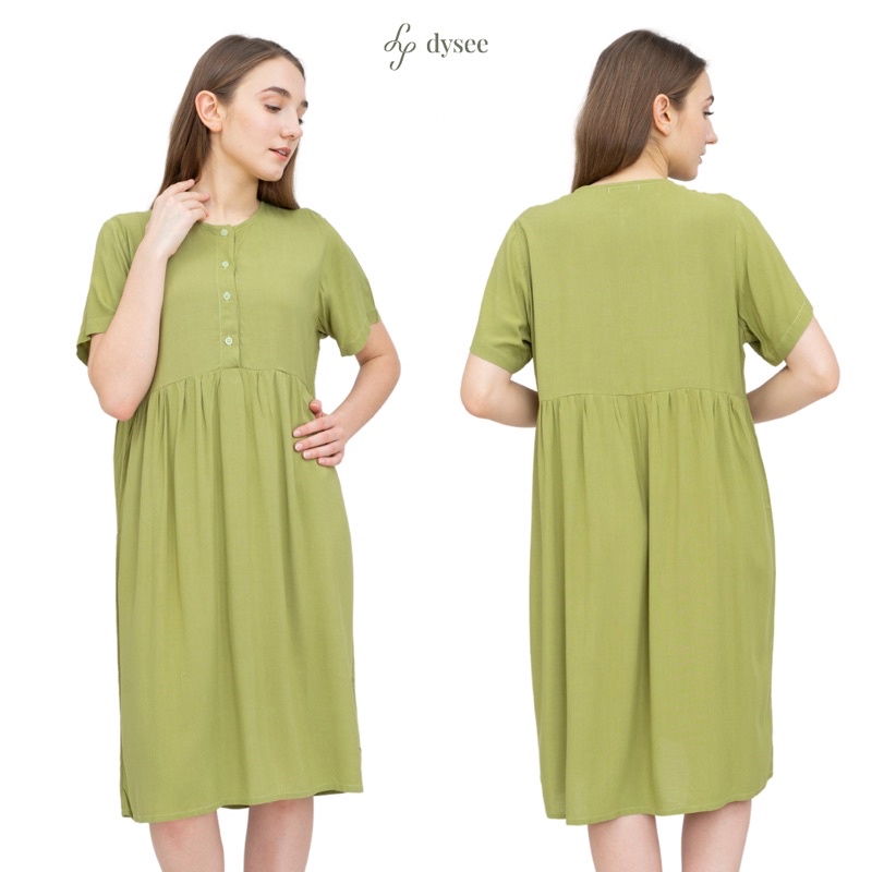 (KANCING) SLEEPWEAR RAYON COTTON HOMEDRESS COTTON RAYON BUSUI FRIENDLY