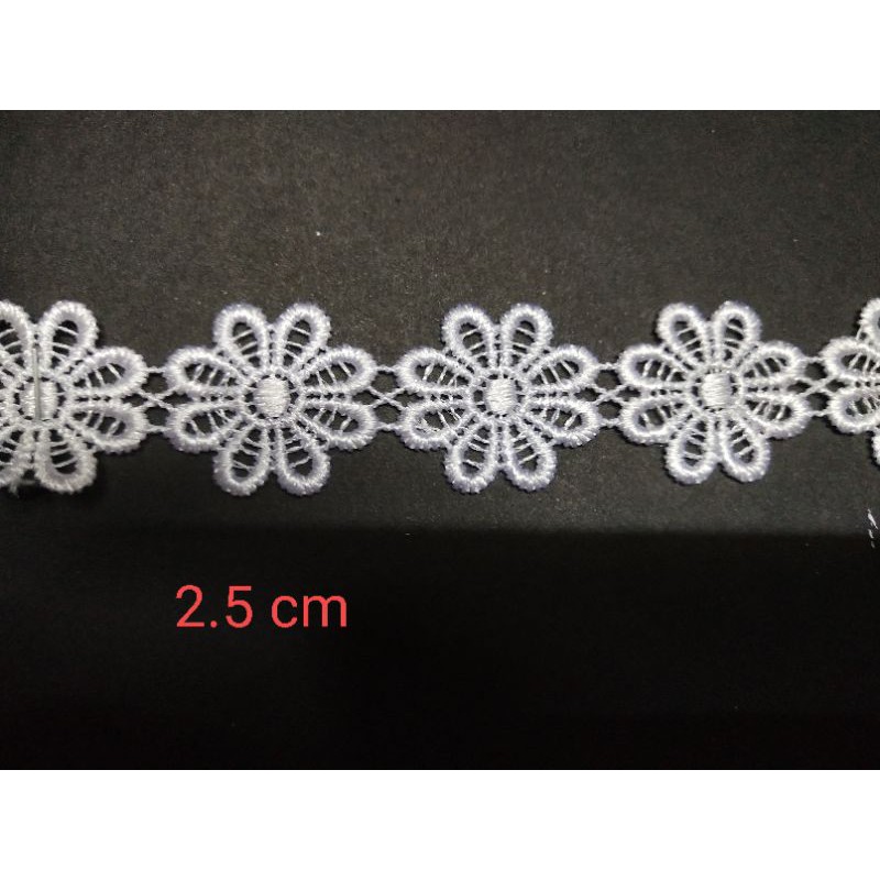 Renda giper kembang melati renda bordir renda katun renda rajut renda putih renda bunga renda ceplok