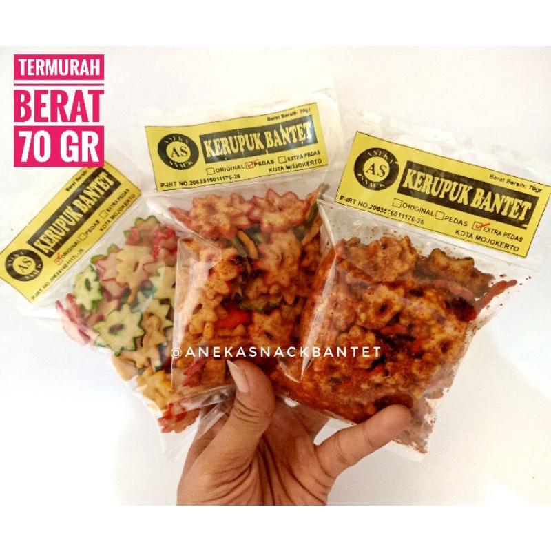 

( TERLARIS ) krupuk BINTANG bantet/bantat