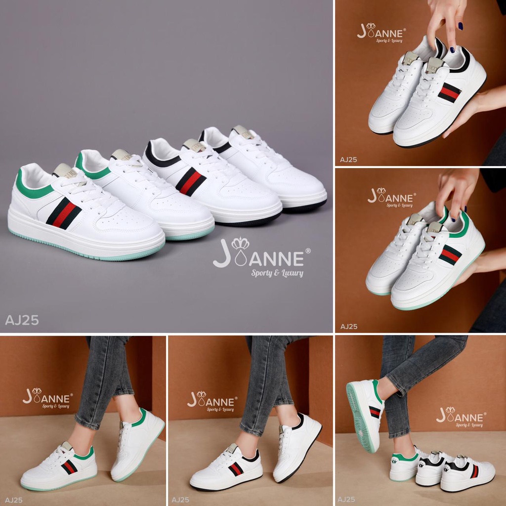 JOANNE SEPATU WANITA LEATHER SNEAKERS SHOES #AJ25 ORIGINAL (SALE)