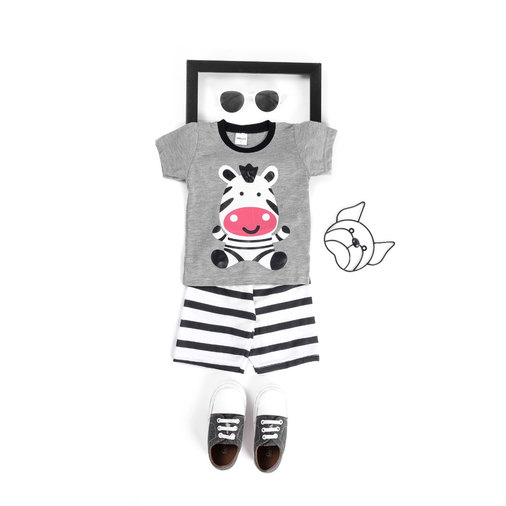 Owlet - setelan anak / piyama anak bergambar / piyama panjang / baju tidur anak