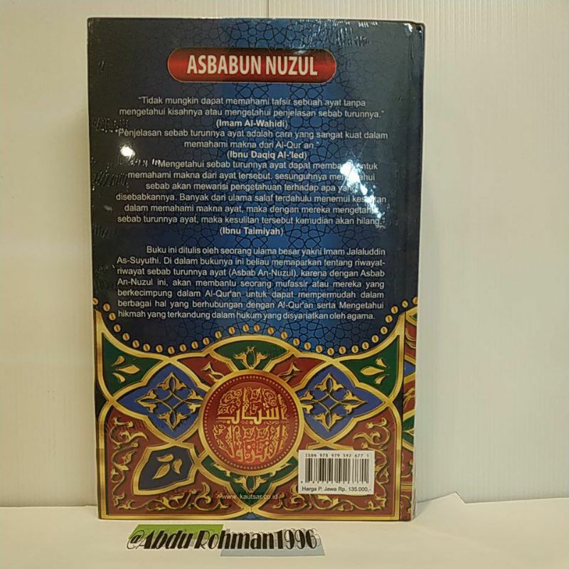 BUKU ASBABUN NUZUL : SEBAB-SEBAB TURUNNYA ATAT AL QURAN