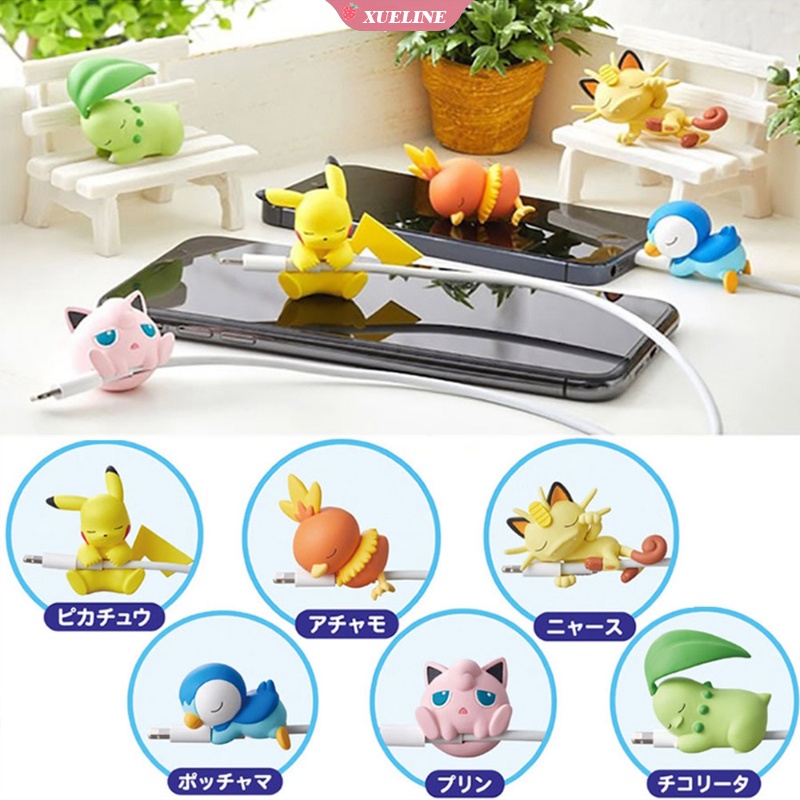Pelindung Kabel Charger USB Bentuk Anime Pokemon Pikachu Untuk iPhone