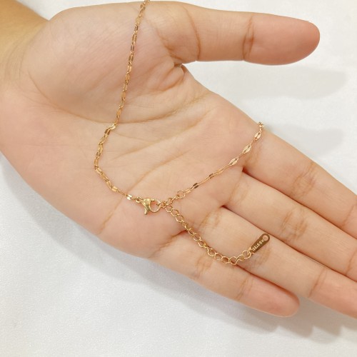 Kalung Titanium Anti Karat Anak dan Wanita Biji Cabe Rosegold