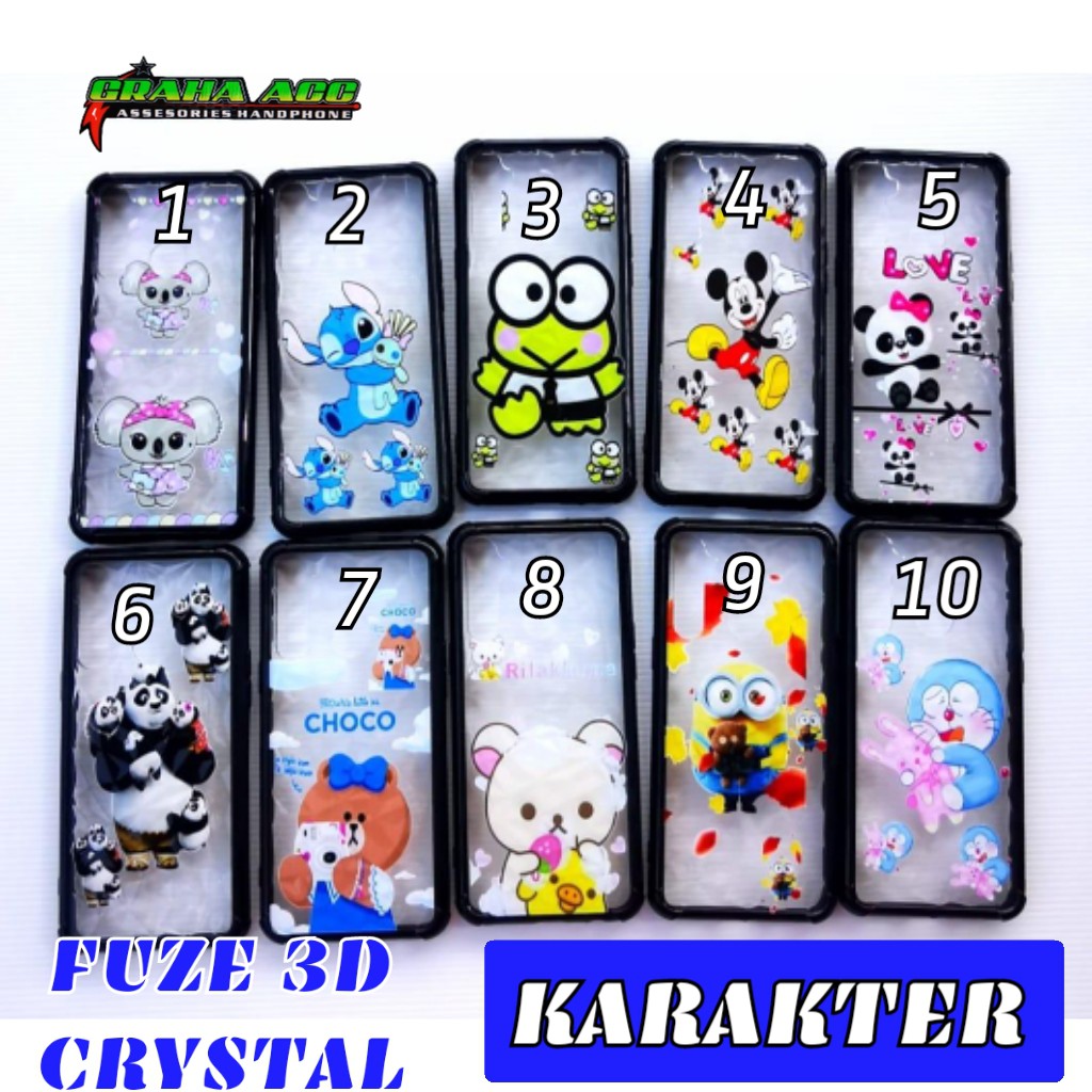 SAMSUNG A20S FUZE MOTIF 3D CRSYTAL KARAKTER CARTOON