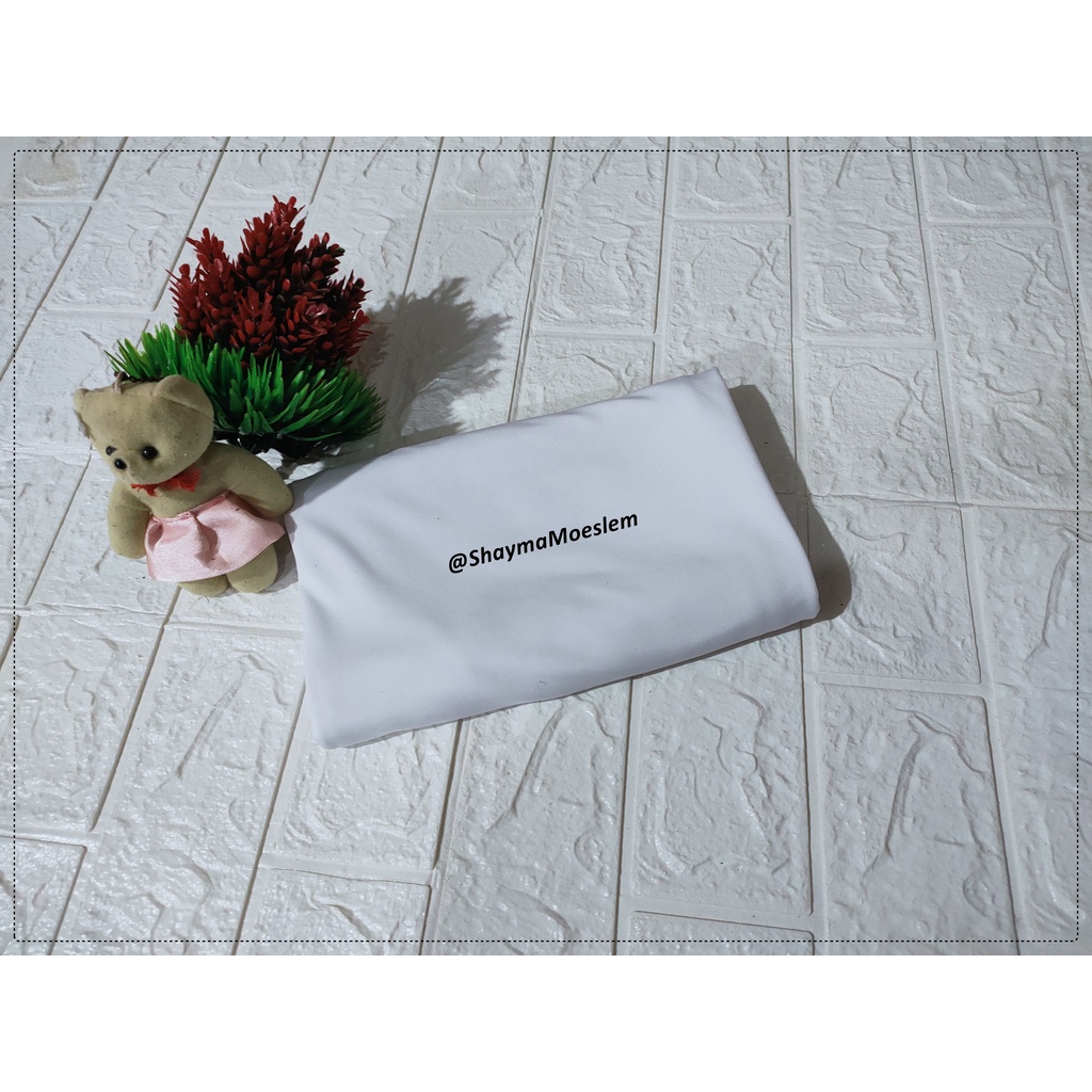 Pashmina Jersey Malay Shawl Panjang 180x75cm / Pasmina Bahan Jersey-PASH JERSEY WHITE