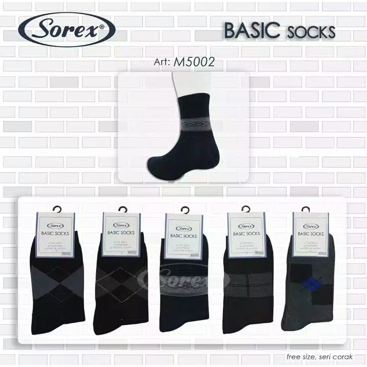 Kaos Kaki Pria Sorex M5002 Basic Socks | Kaos Kaki Cowok Dewasa |ttc