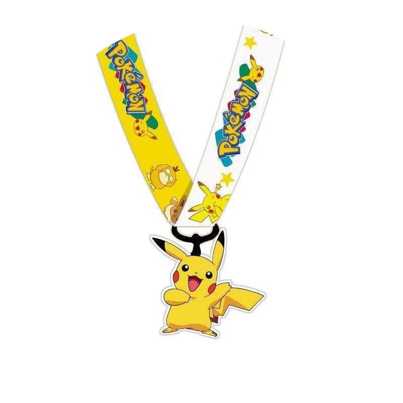 Pikachu ponsel lanyard melebar wanita kain leher tali pendek dan panjang ponsel jaringan liontin ran