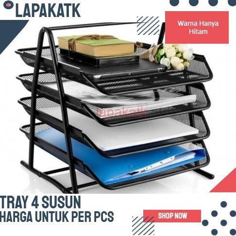 

PROMO SPESIAL Rak kertas besi 4 susun / Tray besi 4 susun