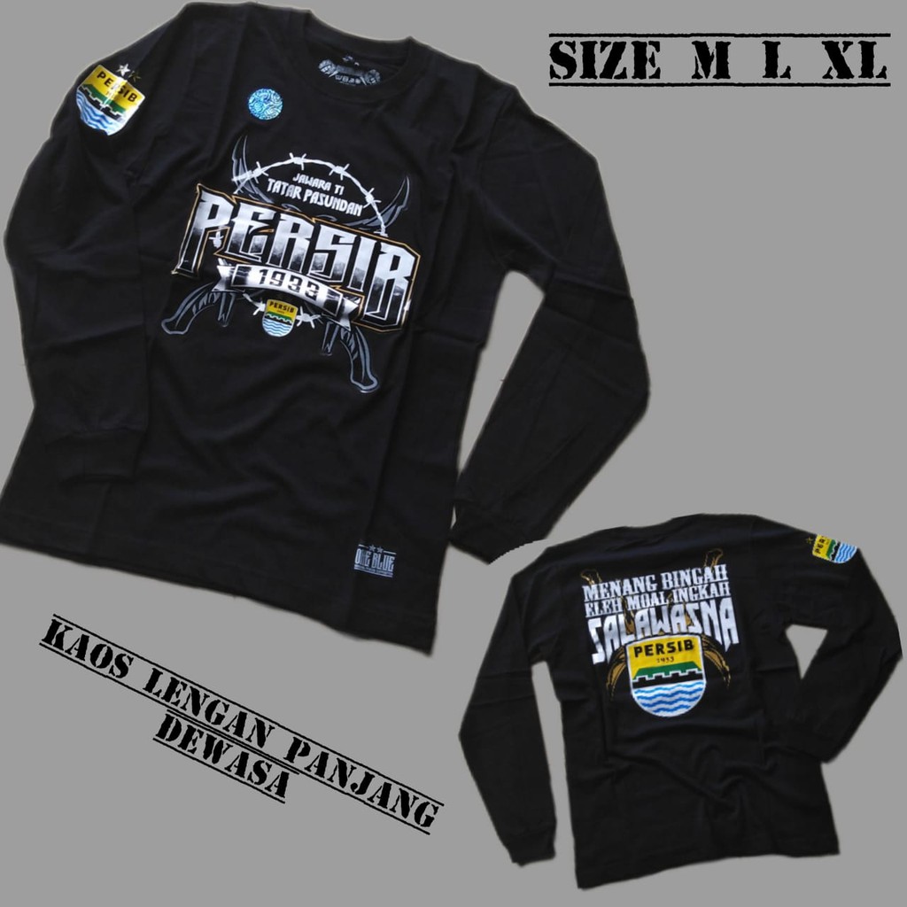 kaos persib 1933 terbaru lengan panjang cwe cwo