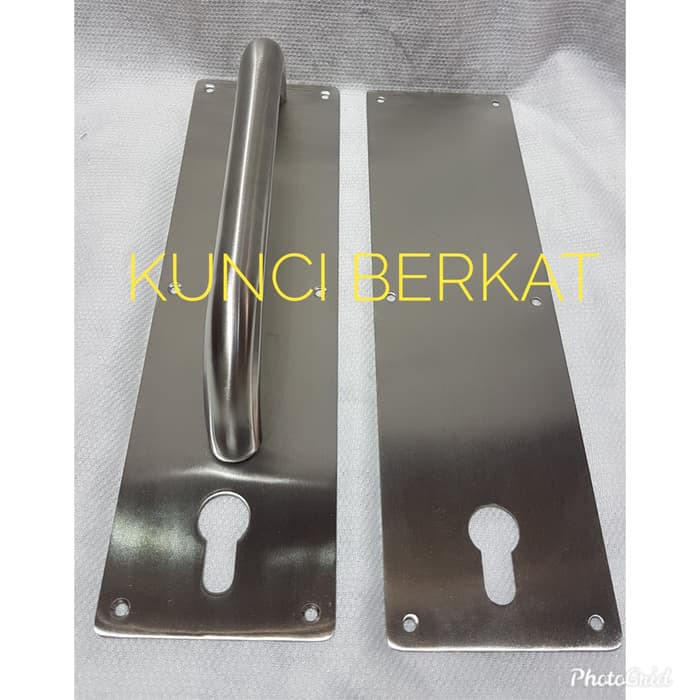 Push Plate/Tarikkan/Dorong/Pegangan Pintu Gudang/Garasi + lubang kunci