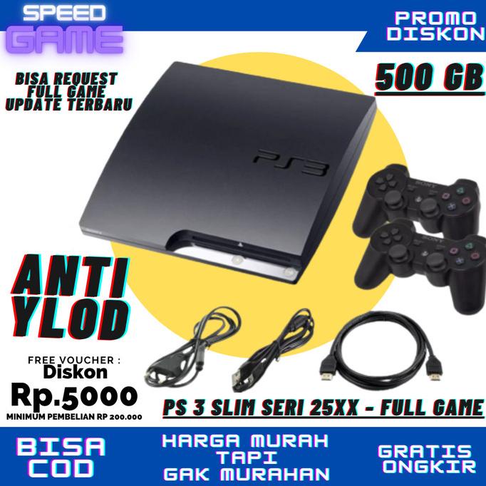 SONY PS 3 PS3 SLIM CFW 500GB SERI 25XX PUTIH